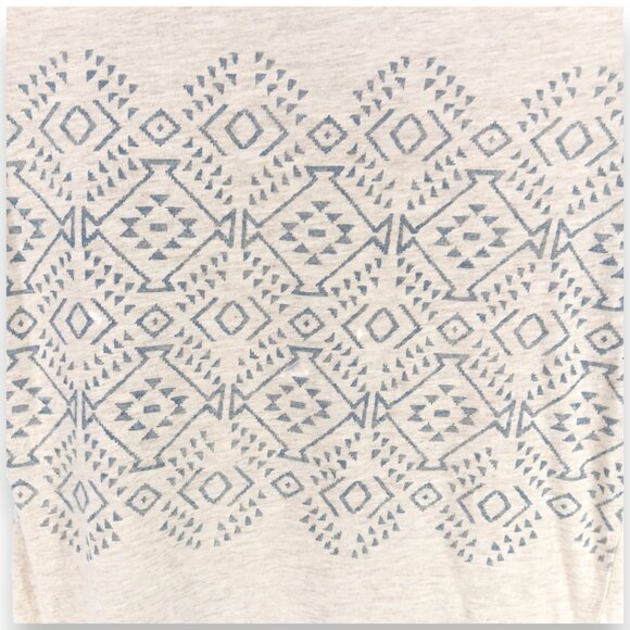 OLD NAVY-Women's Tee Shirt-XS-Cream-Blue-Crew-Casual-Short Sleeve - Picture 5 of 5